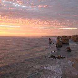 sunset at 12 apostles